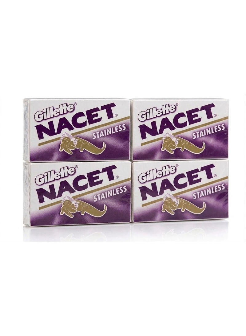Gillette 20 NACET STAINLESS Double Edge Razor Blades - Image 1