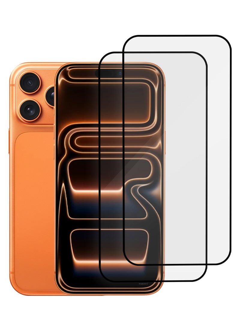 CATANES 2 Packs Screen Protector for iPhone 17 Pro Max - 3D Full Coverage 9H Tempered Glass Bubble-Free Installation High Protection Scratch Resistant - Image 2