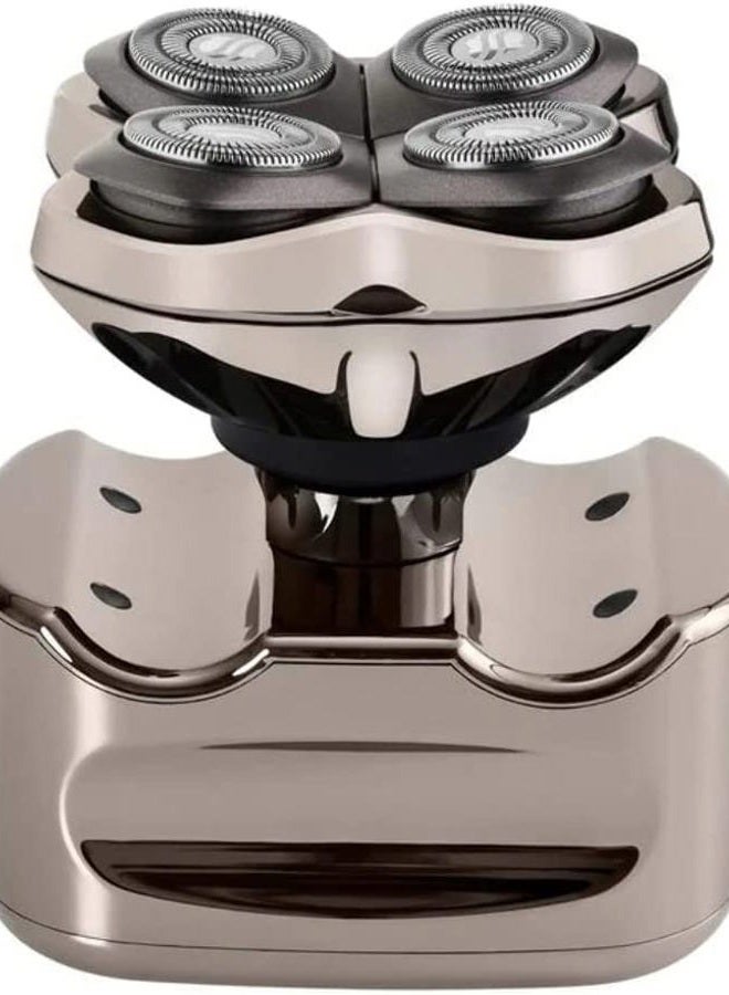 Skull Shaver بيتبول بلاتينيوم برو: ماكينة حلاقة للرأس للرجال - ماكينة حلاقة للرأس الصلعاء بتقنية الرطب/الجاف، تصميم مريح، قفل للسفر، وإكسسوارات. مجموعة العناية المثالية وهدايا مميزة للرجال. - Image 4