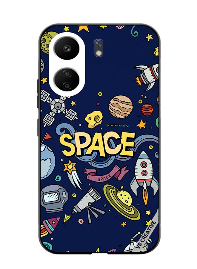 VR CREATIVE Protective Case Cover For Xiaomi Redmi 13C Space Design Multicolour - Image 1