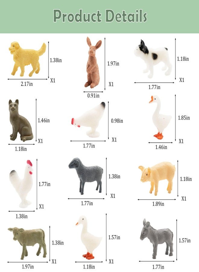 Knana 27Pcs Mini Farm Animal Cake Topper - Farm Themed Cake Decoration for Boy Girl Birthday Party - Image 2