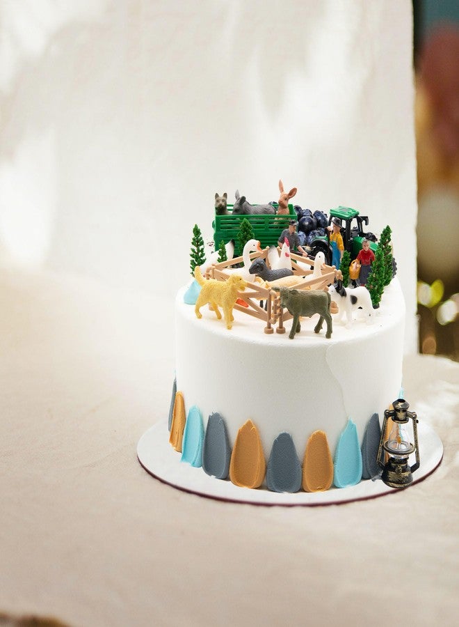 Knana 27Pcs Mini Farm Animal Cake Topper - Farm Themed Cake Decoration for Boy Girl Birthday Party - Image 5