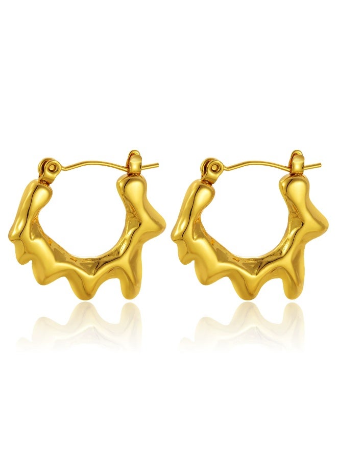 Goolsky Sun Flame Ear Cuff – Statement Minimalist Ear Wrap, Unique Luxury-Inspired Earrings for Women, No Piercing Design, Daily/Parties/Fashion Statement, Anti-Tarnish - Image 1