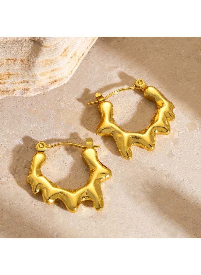 Goolsky Sun Flame Ear Cuff – Statement Minimalist Ear Wrap, Unique Luxury-Inspired Earrings for Women, No Piercing Design, Daily/Parties/Fashion Statement, Anti-Tarnish - Image 4