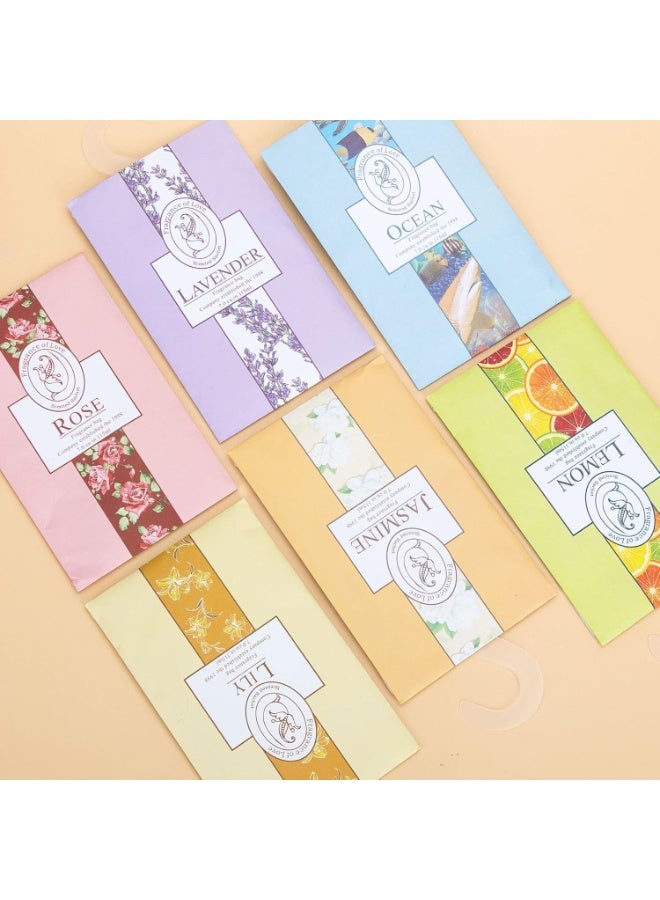 24Pcs Scented Sachet,6 Colors Fragrance Sachet Bags Drawer Fresheners Wardrobe Air Fresheners Long Lasting for Drawers Closets Wardrobes Bathrooms Cars(Each Color 4Pcs) - Image 2