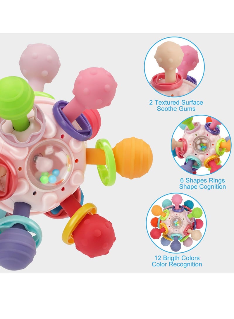 Baby Montessori Sensory Toys for 0-6 6-12 Months, Food Grade Teething Toys for Babies 0 3 6 9 12 18 Months, Newborn Infant Learning Developmental Toys Gifts for 1 2 Year Old Boys Girls  - Image 3