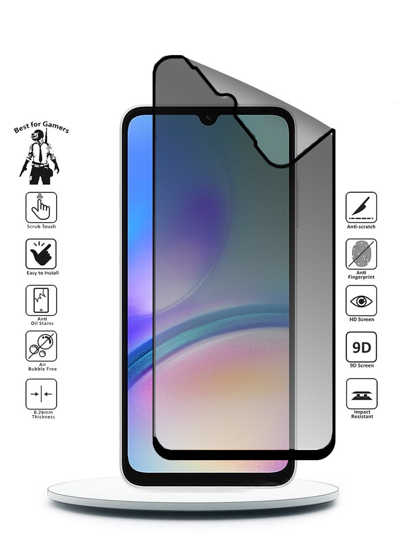 Wtech Samsung Galaxy A05s / A05 4G 2023 Nano Ceramic Privacy Full Glue Full Cover Matte Flexible Screen Protector (MSCNMP) - Clear/Black - Image 2