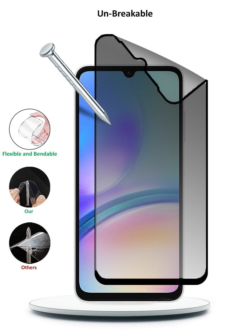Wtech Samsung Galaxy A05s / A05 4G 2023 Nano Ceramic Privacy Full Glue Full Cover Matte Flexible Screen Protector (MSCNMP) - Clear/Black - Image 4