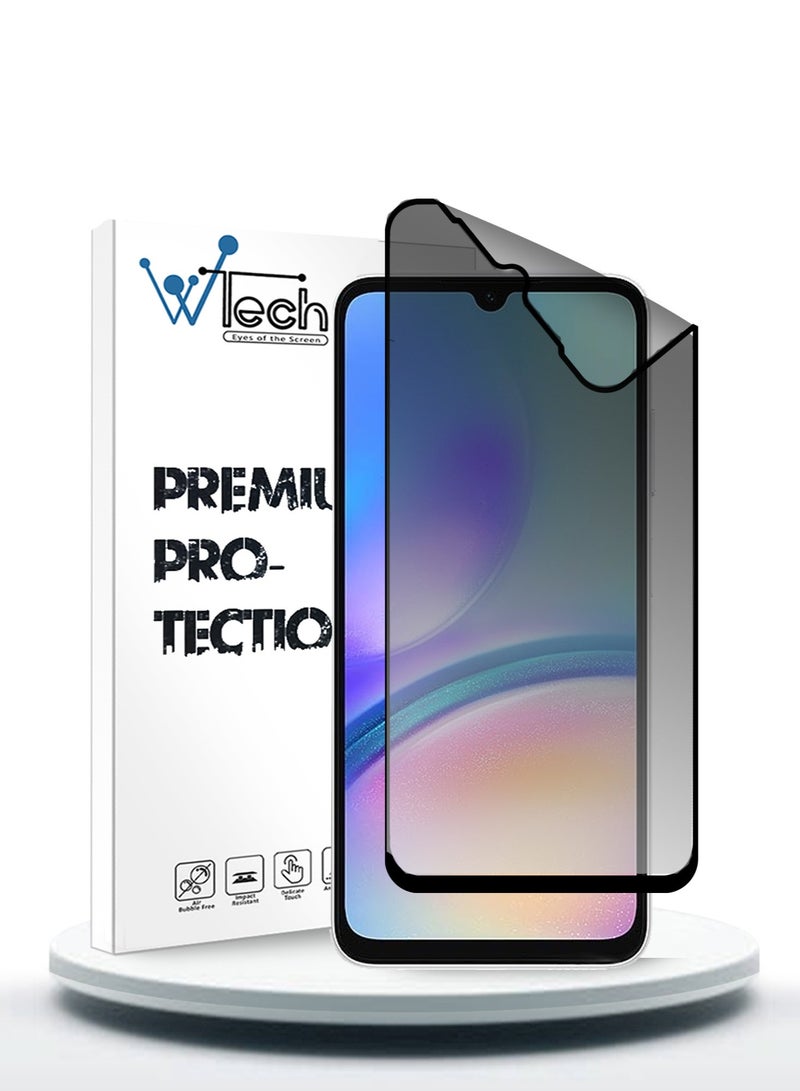 Wtech Samsung Galaxy A05s / A05 4G 2023 Nano Ceramic Privacy Full Glue Full Cover Matte Flexible Screen Protector (MSCNMP) - Clear/Black - Image 1