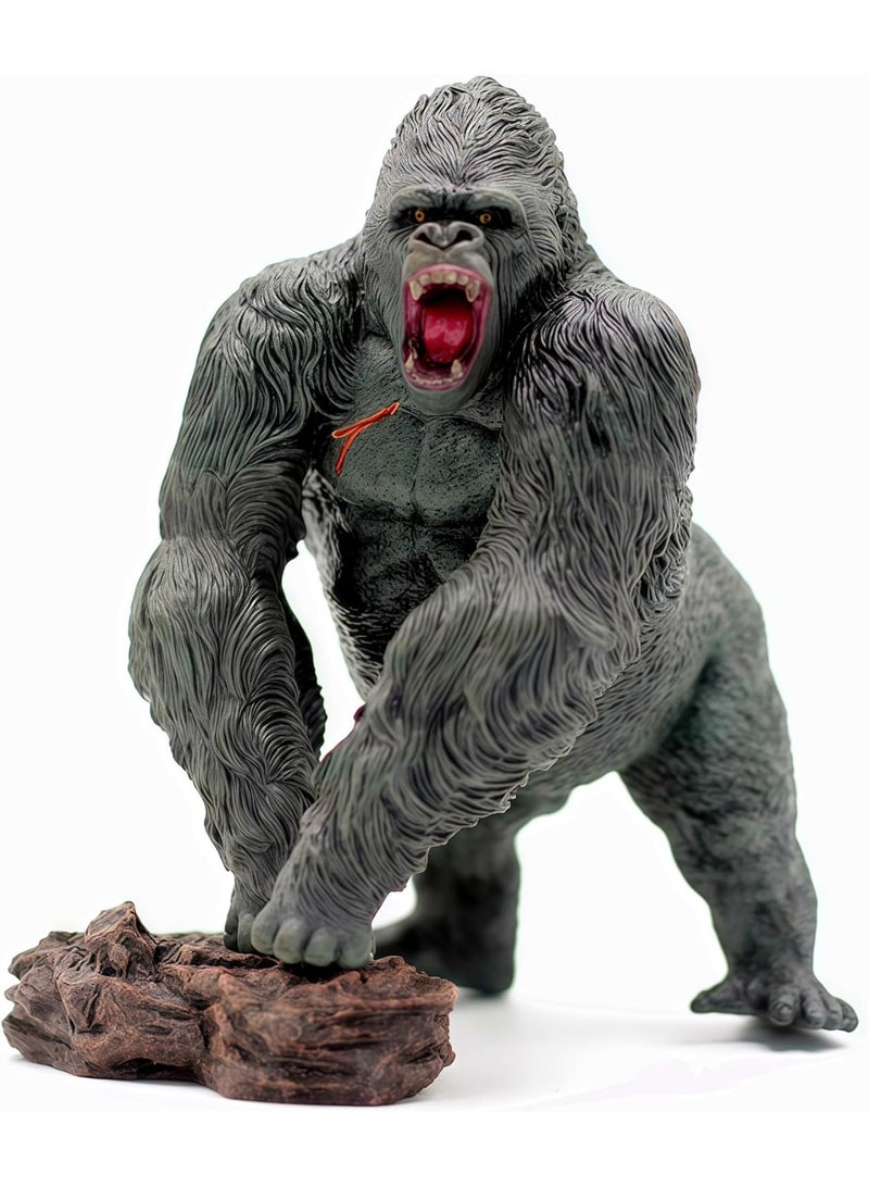 HALAMODO Solid King Kong Gorilla Animal Model Set With Display Base, Realistic Gorilla Handmade Decor Figure, Jurassic Animal Toy For Kids, Children Cognitive Education Toy, Bath And Pool Toys, Boys Girls Birthday Party Gifts, Ideal Gift and Room Decor for Boys & Girls, Black, 12.5*11*14 cm, - Image 3