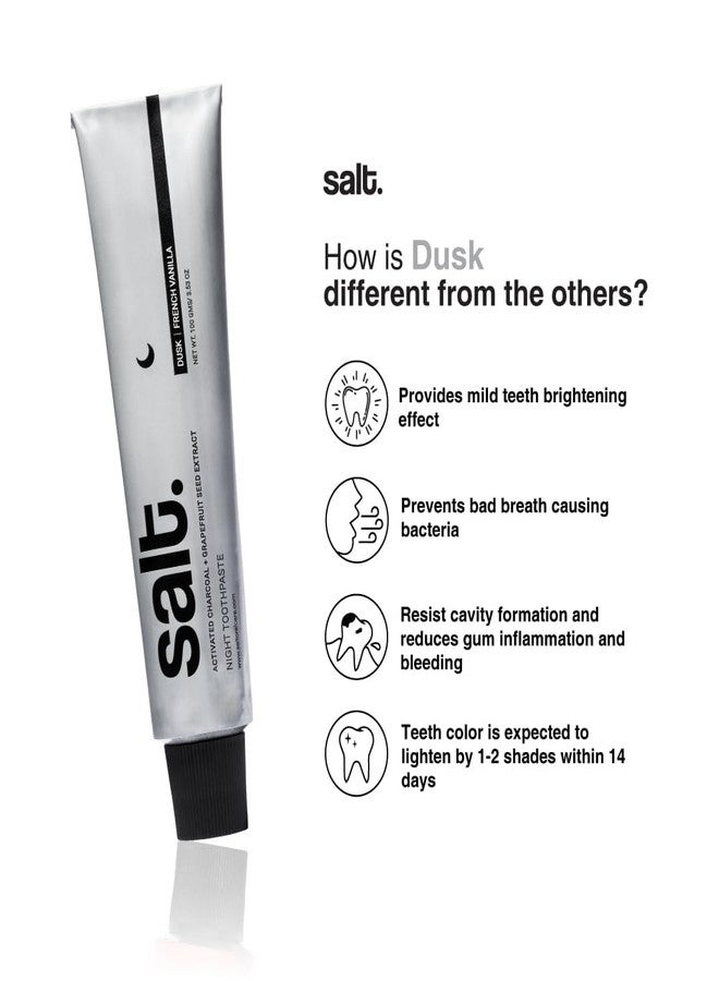 Salt. Oral Care Premium Toothpaste Combo 100g Each - Pack of 5 for Adults – Whitening, Sensitivity & Charcoal | Nano Hydroxyapatite | Fluoride Free | Complete Morning & Night Oral Care - Image 3
