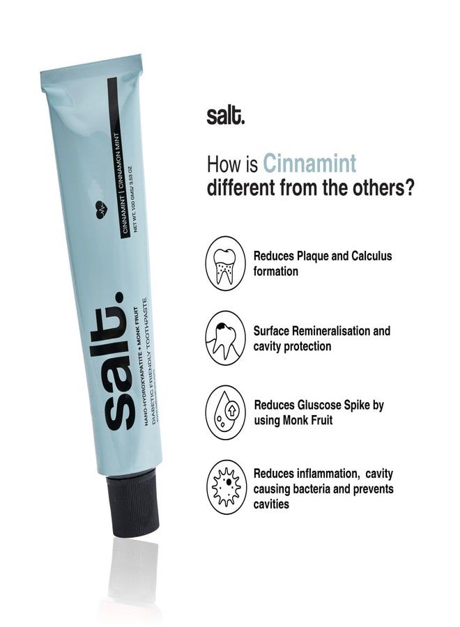 Salt. Oral Care Premium Toothpaste Combo 100g Each - Pack of 5 for Adults – Whitening, Sensitivity & Charcoal | Nano Hydroxyapatite | Fluoride Free | Complete Morning & Night Oral Care - Image 4