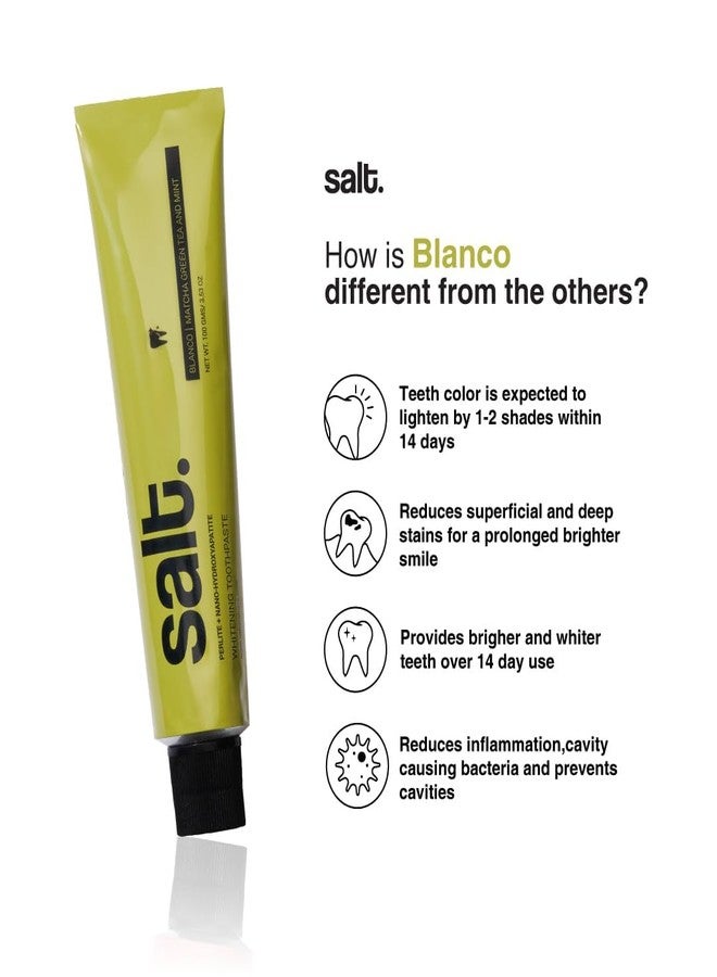 Salt. Oral Care Premium Toothpaste Combo 100g Each - Pack of 5 for Adults – Whitening, Sensitivity & Charcoal | Nano Hydroxyapatite | Fluoride Free | Complete Morning & Night Oral Care - Image 5