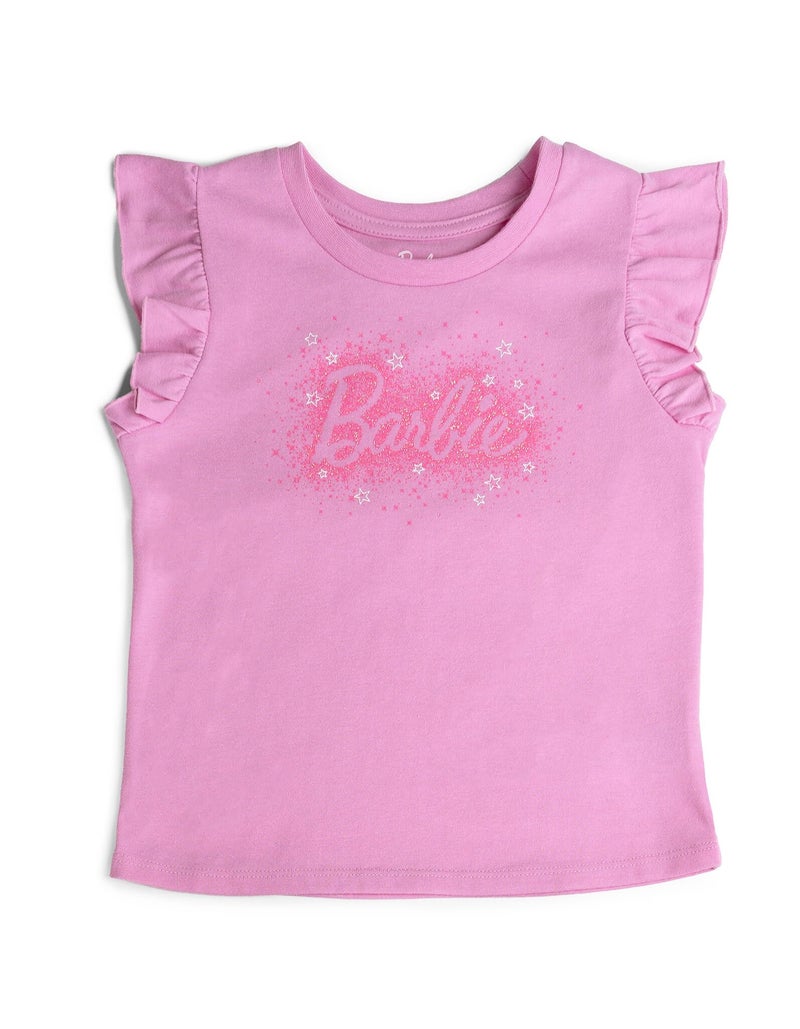 Barbie Little Girls Tank Top, Satin Skirt and Side Bag 3 Piece Outfit Set Gingham Pink 7-8 - Image 3