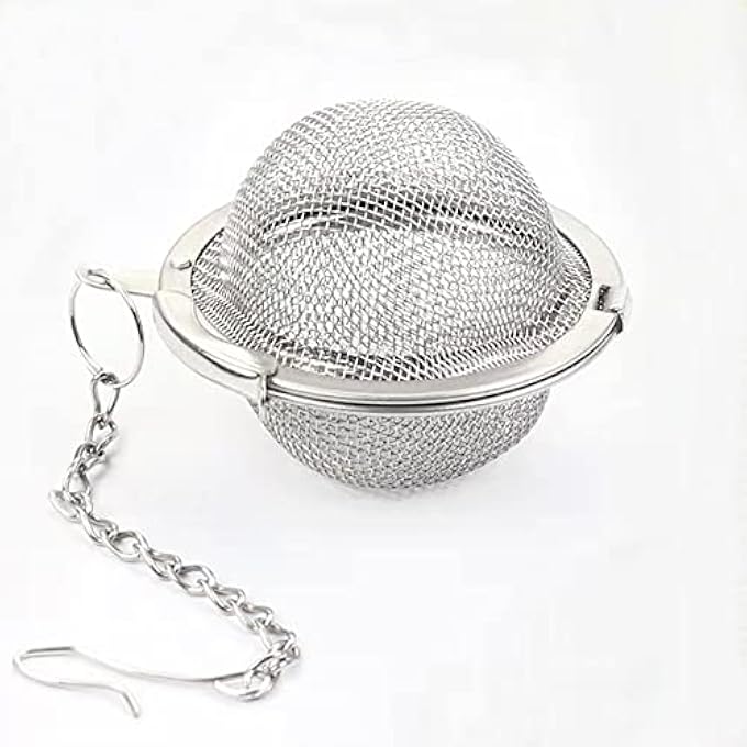rayihni 2Pcs Stainless Steel Tea Strainer Infuser Ball Mesh Tea Filter With Extended Chain Hook 45Cm - Image 3