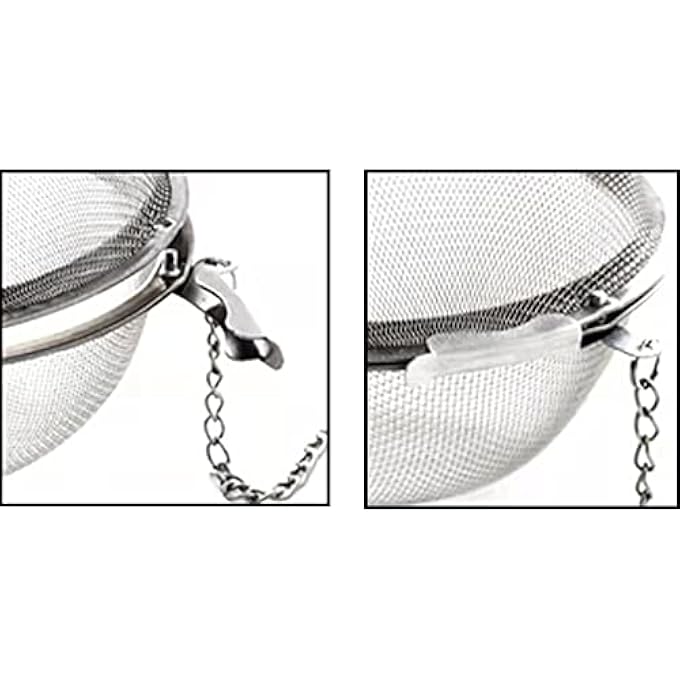 rayihni 2Pcs Stainless Steel Tea Strainer Infuser Ball Mesh Tea Filter With Extended Chain Hook 45Cm - Image 4