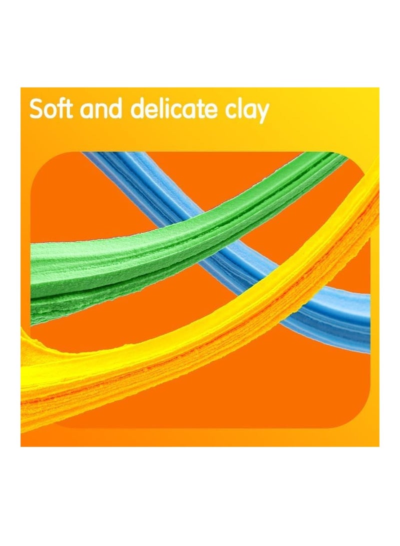 Deli طين تشكيل بلاستيكي بـ 24 لون مع أربعة قوالب ودولاب - Image 4