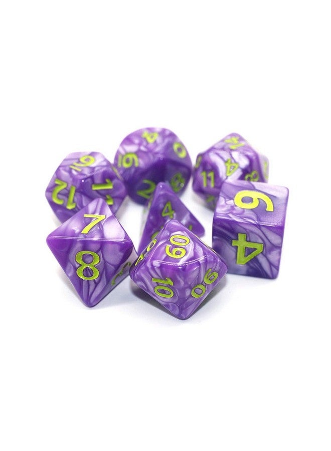 HD Dice- Dnd Polyhedral Dice Set 25Mm Giant Dice For Dungeons And Dragons D&D Pathfinder Rpg Mtg Role Playing Dice With Dice Bag (Purple) - Image 2