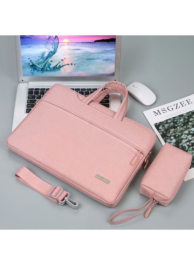 Handbag Laptop Bag Inner Bag with Shoulder Strap/Power Bag, Size:14 inch(Pink)