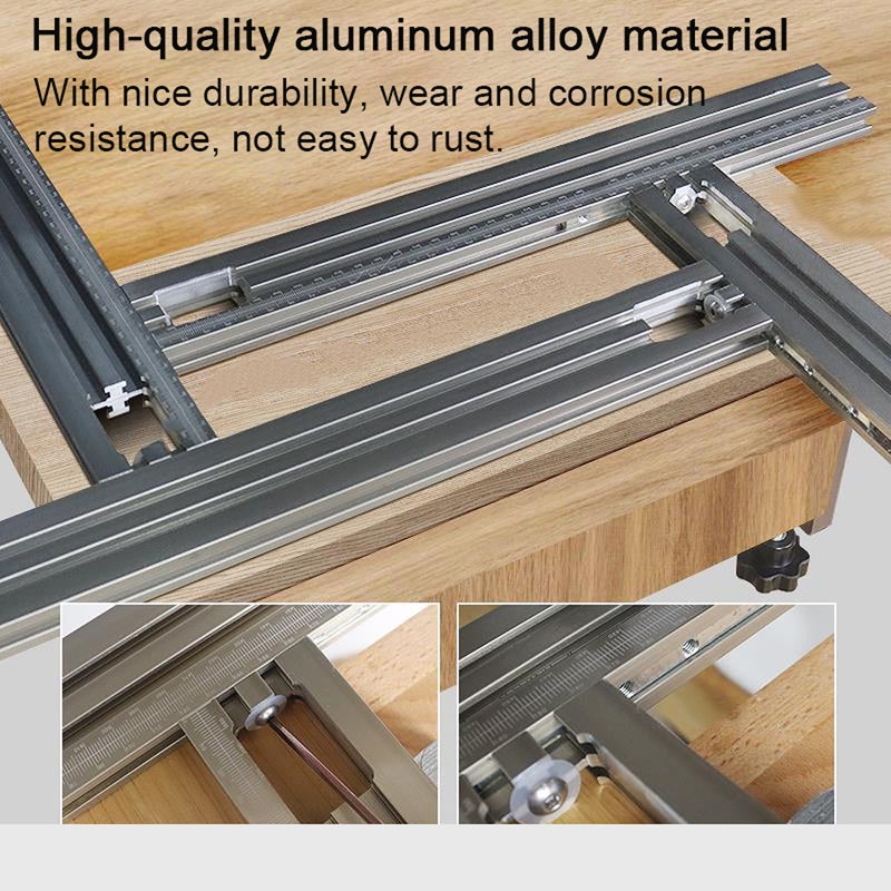Rail Guide: 500mm Aluminum Alloy - Splicing Design With Scale, Smooth High-Accuracy Movement Guide Rail System for Woodworking Trimming, Grooving, Engraving - Image 5