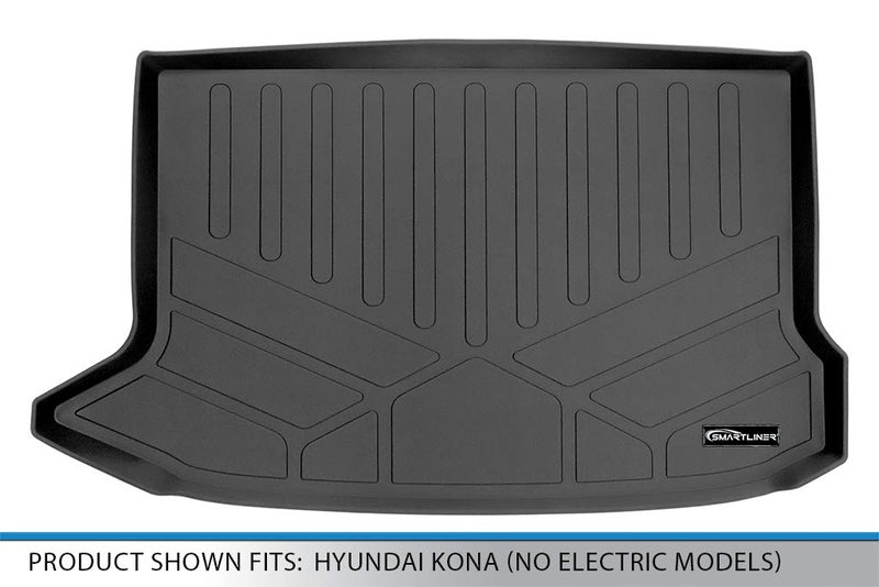 MAX LINER MAXLINER حصيرة صندوق السيارة المخصصة لجميع الأحوال الجوية باللون الأسود متوافقة مع 2018-2022 هيونداي كونا - Image 3