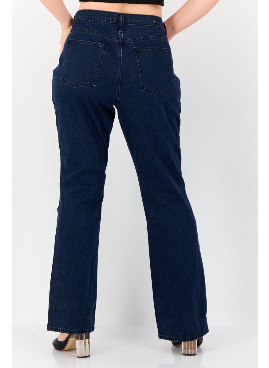 Universal Thread Women Bootcut High Waist Stretchable Denim, Dark Blue  - Image 2
