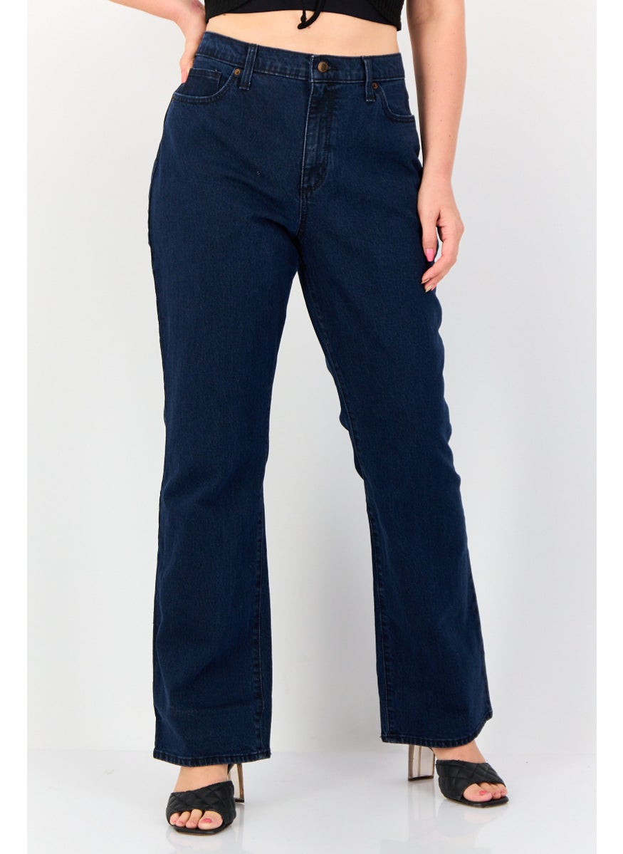 Universal Thread Women Bootcut High Waist Stretchable Denim, Dark Blue  - Image 1