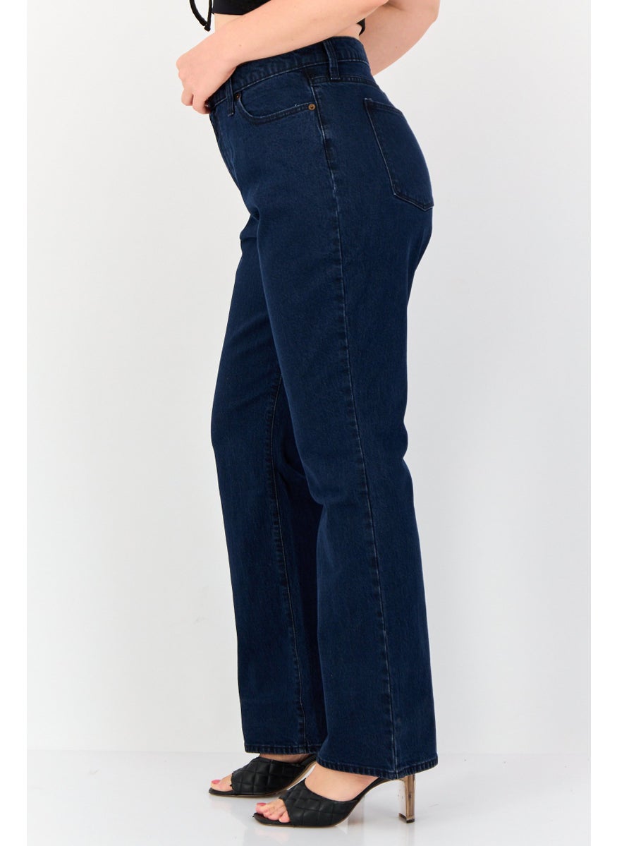 Universal Thread Women Bootcut High Waist Stretchable Denim, Dark Blue  - Image 3