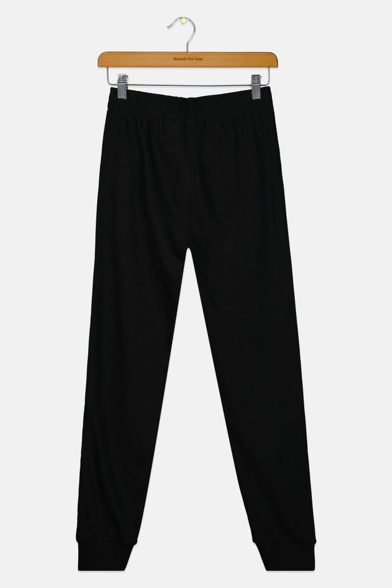 PUMA Kids Boy Brand Logo Outdoor Track Pants, Black - Image 2