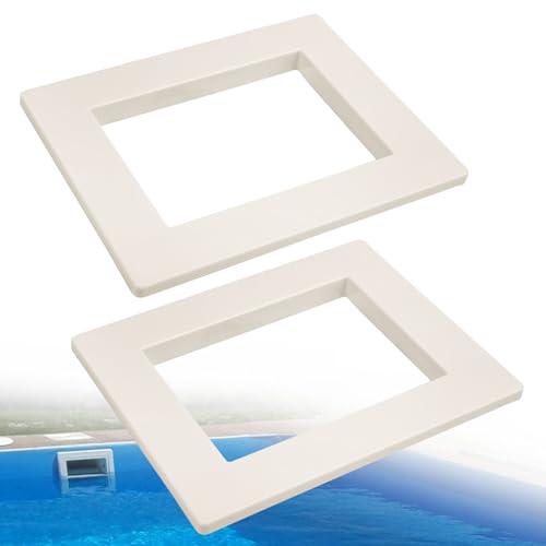 KINTLE 2 Pcs SP1084F White Snap on Face Plate Cover for Hayw-ard Auto Skim Series Pool Automatic Skimmer and Cleaner SP1084, Replacement for Pool Skimmer Plate Cover - Image 1