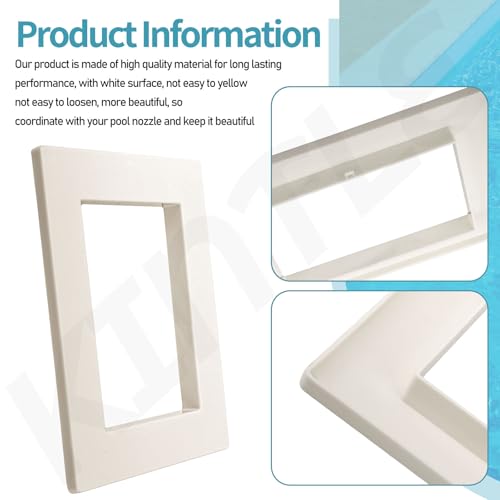 KINTLE 2 Pcs SP1084F White Snap on Face Plate Cover for Hayw-ard Auto Skim Series Pool Automatic Skimmer and Cleaner SP1084, Replacement for Pool Skimmer Plate Cover - Image 5