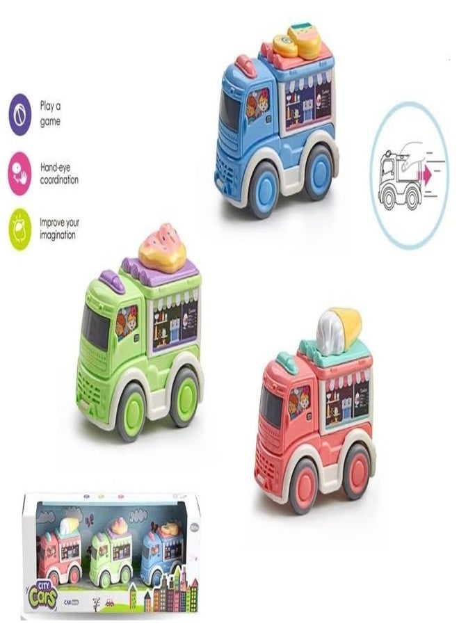 IndusBay® Mini Pull Back Camping Van Toy Set for Kids – Pack of 3 Mini Outdoor Camper Truck Vehicles | Friction Powered 3.4 Inch Pocket Size Toy Trucks - Image 4