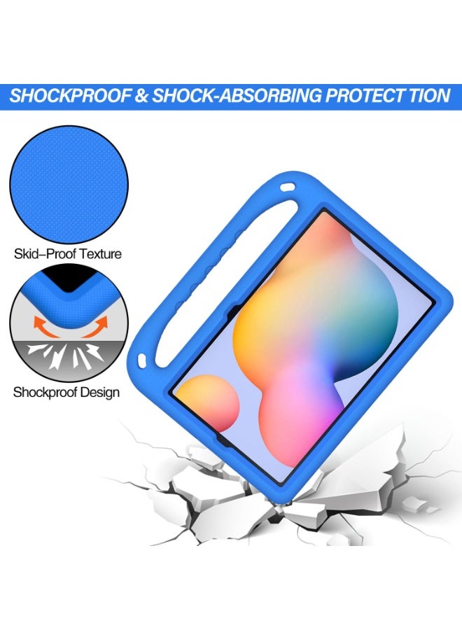 Tablet Case For Samsung Galaxy Tab S6 Lite 10.4" 2024/2022/2020 SM-P610/SM-P615 Kids Friendly Lightweight EVA Shockproof Handle Stand Protective Cover (Blue) - Image 2