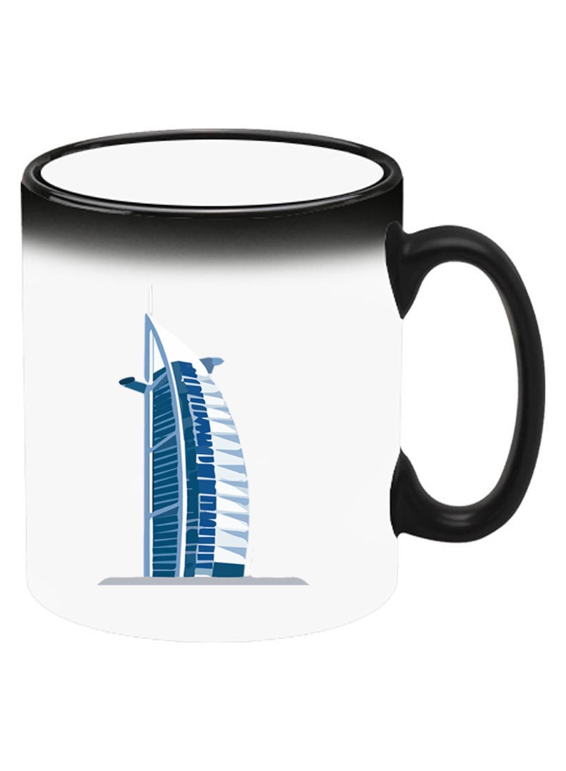 Theodor Color Changing Heat Sensitive Ceramic Mug, Image Revealed When HOT Liquid is Added! Burj Al arab - Image 2