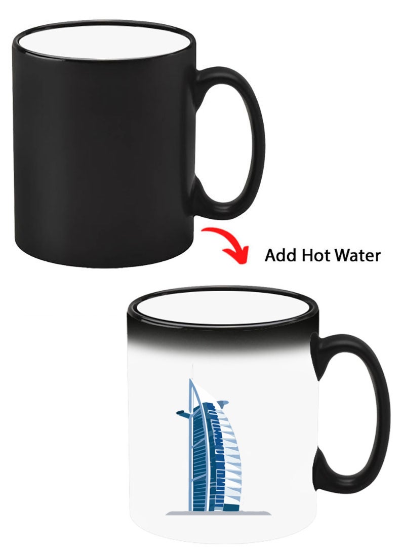 Theodor Color Changing Heat Sensitive Ceramic Mug, Image Revealed When HOT Liquid is Added! Burj Al arab - Image 1