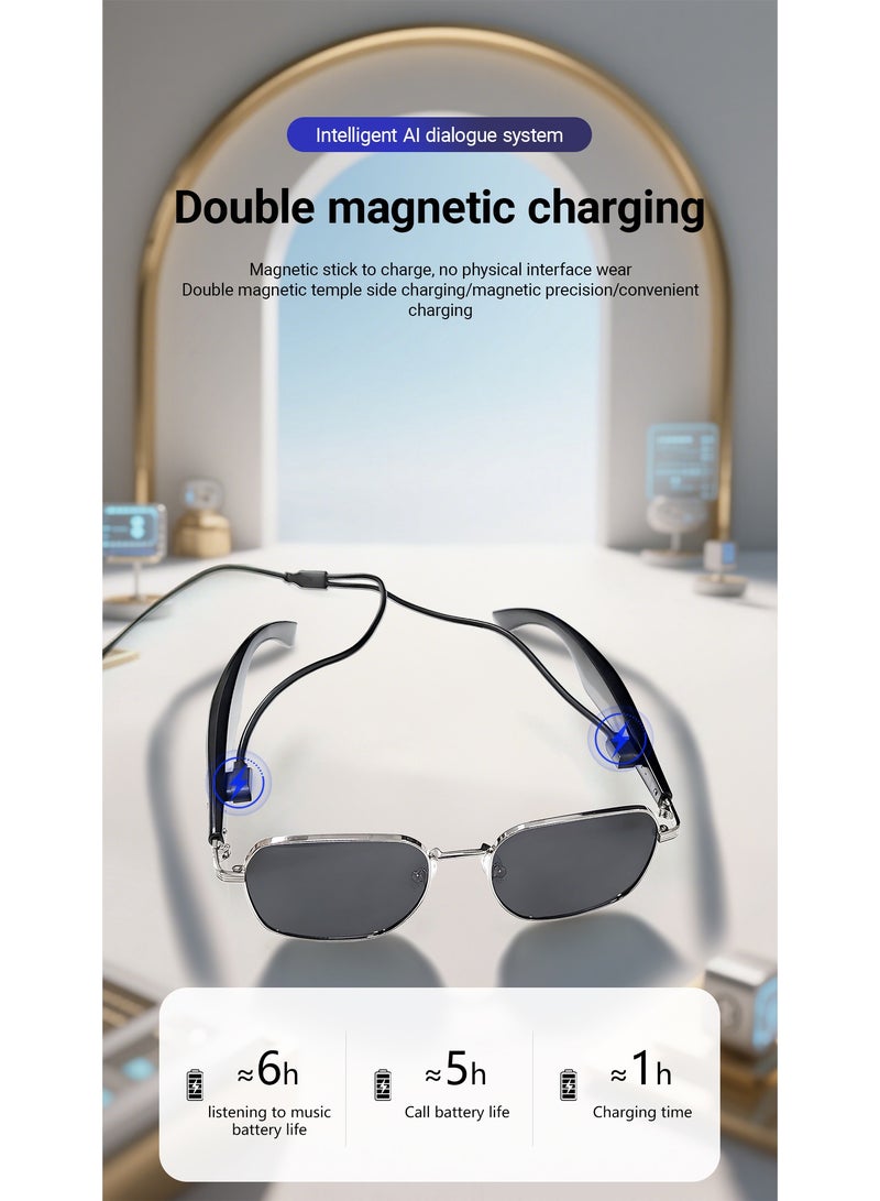 Smart Bluetooth Sunglasses Multi-Function Dial Phone Listen To Music Navigation Anti-Ultraviolet Sunshade Sunglasses  - Image 4