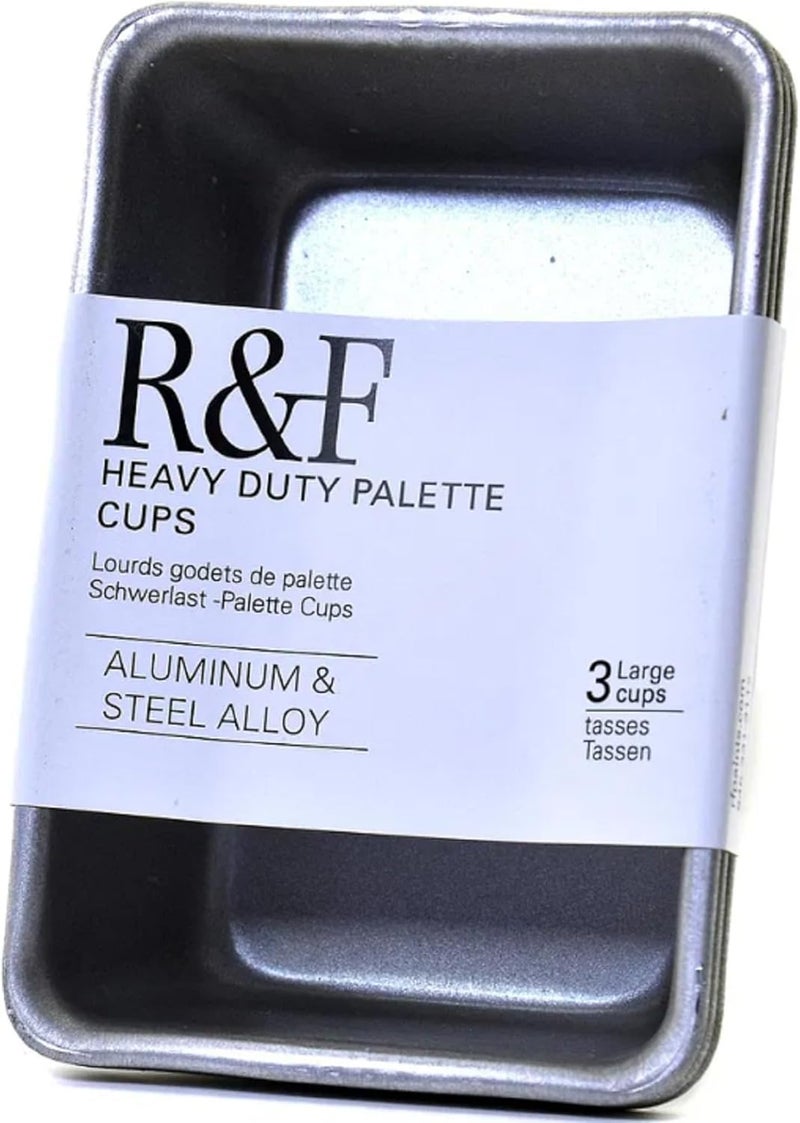 R&F Heavy Duty Palette Cups - Large 3 Pack for Encaustic Painting - Image 1