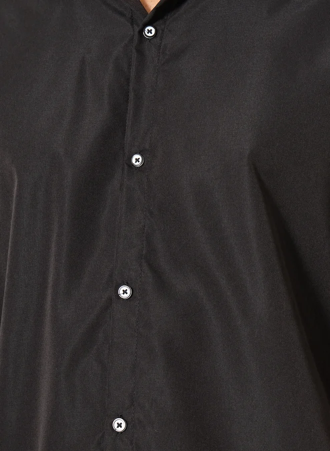 ستايلي Solid Oversized Shirt and Shorts Co-Ords Set