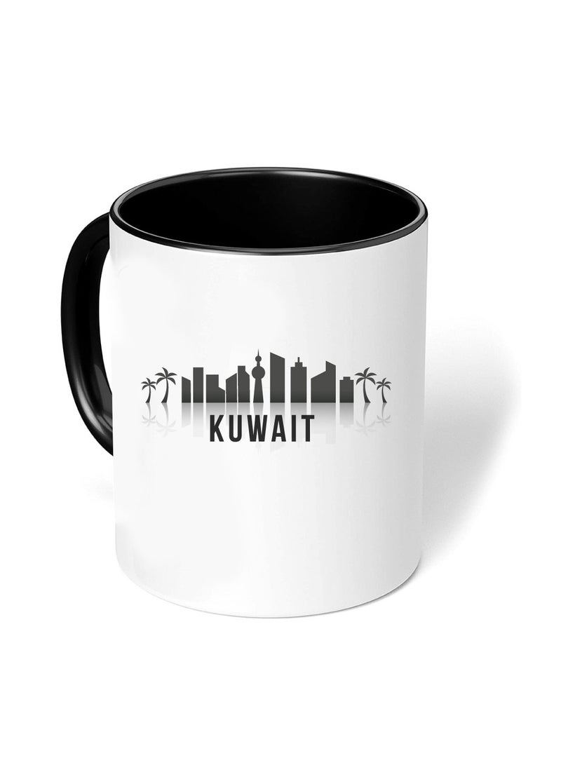 كوب قهوة من السيراميك بلونين أنيق وعصري لليوم الوطني الكويتي - كوب أفق الكويت - مثالي لليوم الوطني الكويتي - 11 أونصة - Image 3