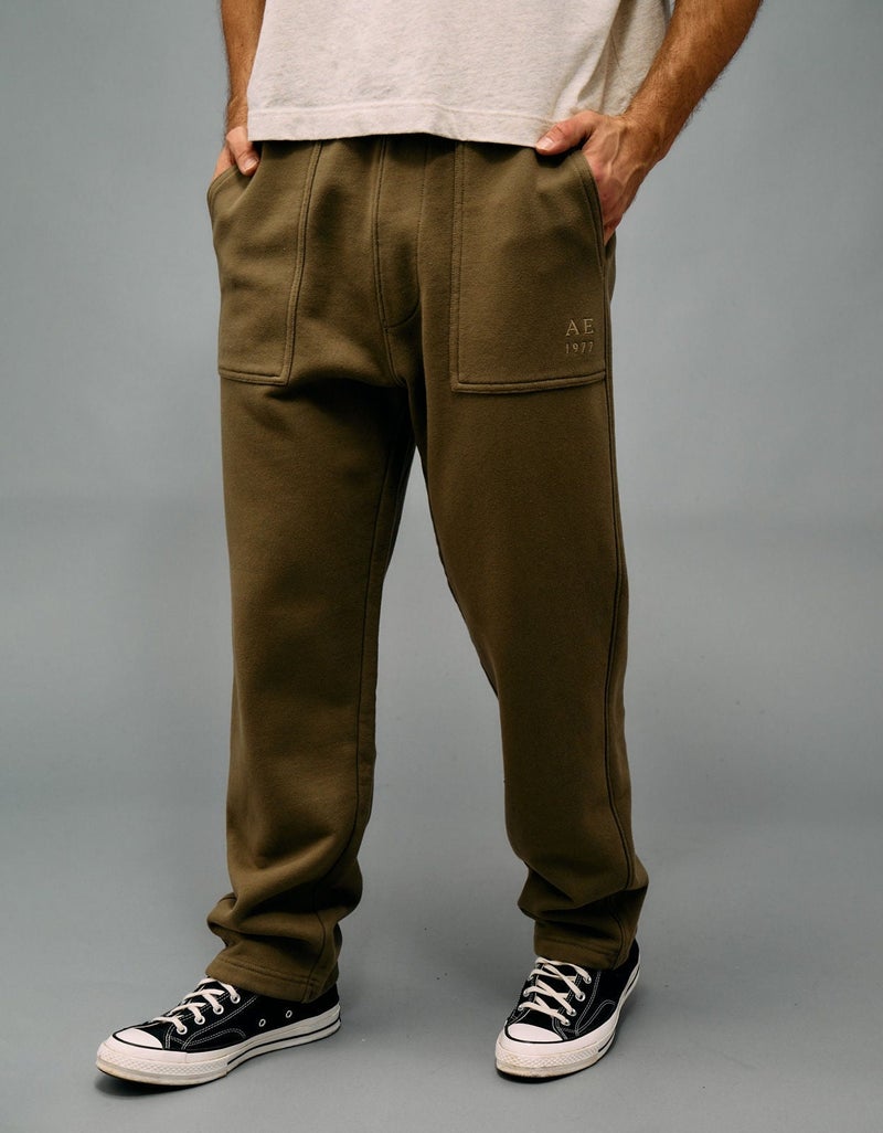 American Eagle AE Heavyweight Fleece Open Hem Sweatpant - Image 1