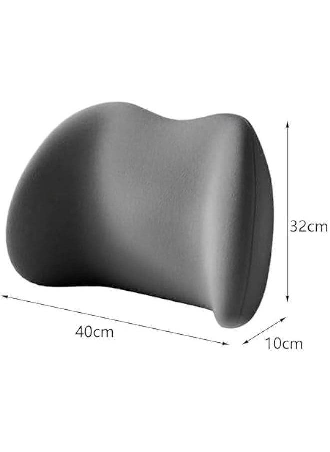 Generic - Seat Lumbar Support Pillow Convenient Space Saving Memory Foam Office Chair Bottom Back Cushion for for, Gray - Image 1