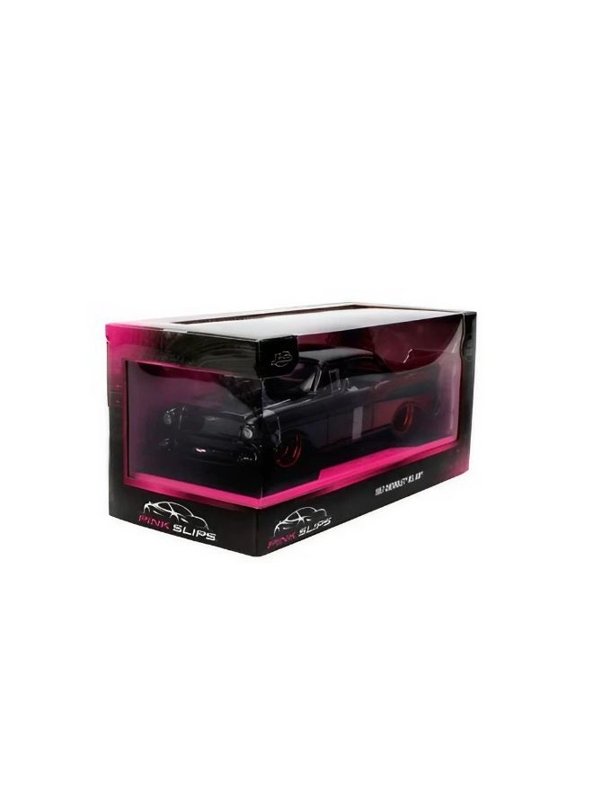 JADA Pink Slips 1957 Chevrolet Bel Air Die-Cast Car (1:24, Black/Red) - Image 1