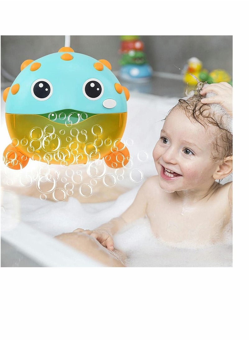 SYOSI - Bubble Bath Toy Puffer Fish Bath Toys Automatically Bubbles Baby Bath Toys Baby Bubble Machine for Tub and Plays Children's Songs Bathtub Toys Bubble Maker for Toddlers - Image 1