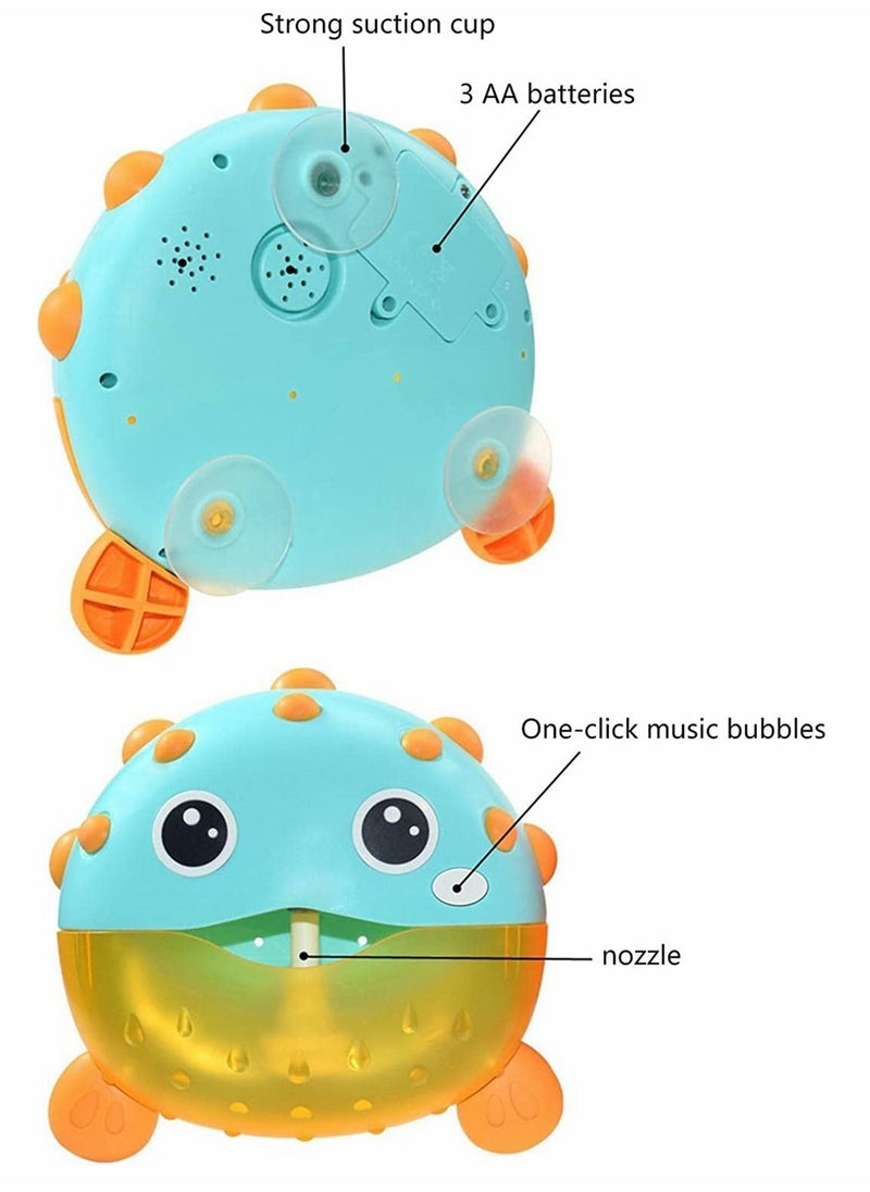 SYOSI - Bubble Bath Toy Puffer Fish Bath Toys Automatically Bubbles Baby Bath Toys Baby Bubble Machine for Tub and Plays Children's Songs Bathtub Toys Bubble Maker for Toddlers - Image 1