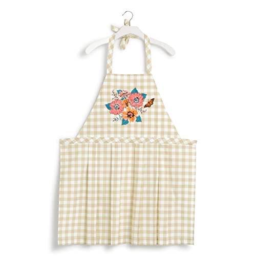 Vera Bradley Women's Lightweight Cotton Apron, Peach Blossom Picnic - Recycled Cotton, One Size - Image 1