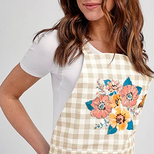Vera Bradley Women's Lightweight Cotton Apron, Peach Blossom Picnic - Recycled Cotton, One Size - Image 5