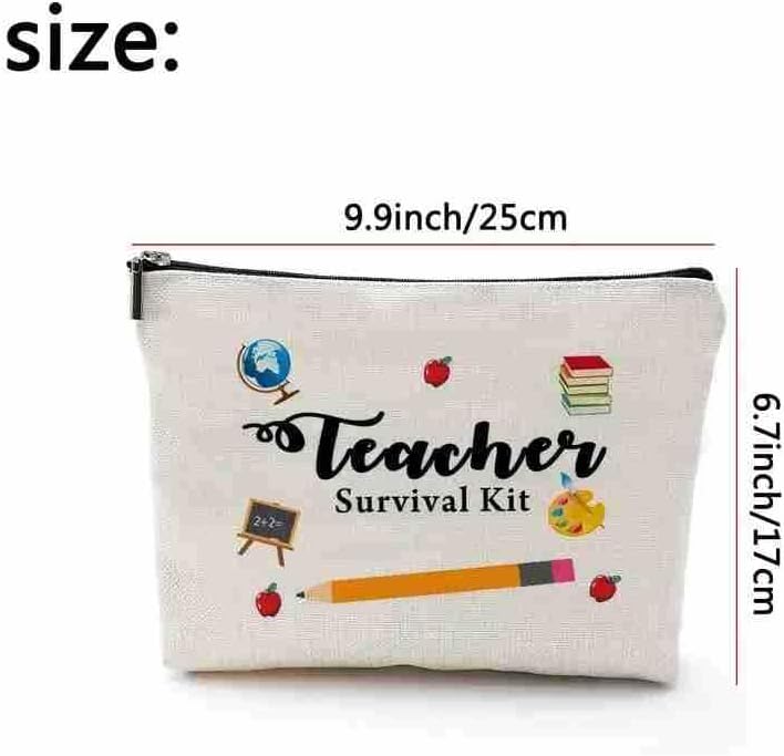 SWIUKPHE Back to School Gift, 6 Pcs Teacher Appreciation Gifts, Makeup Bags, Pencil Bags, Toiletry Case for Teacher's Day, Graduation (6 Styles) - Image 2