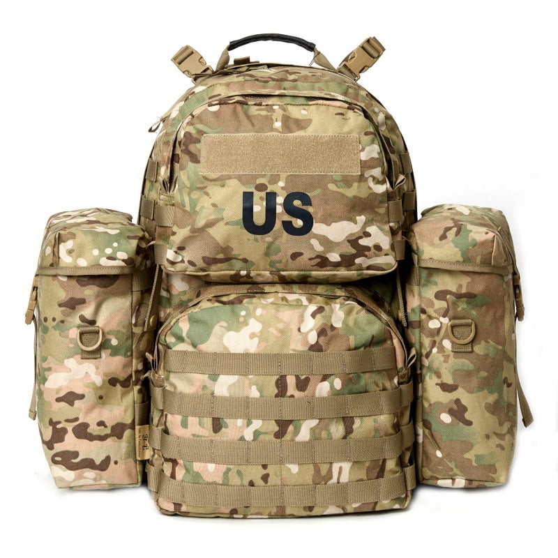 Akmax.cn Akmaxcn MOLLE II Medium Tactical Backpack Authentic Military Rucksack with ABS External Frame Detachable Side Pouches Modular Design for Heavy Loads 50L - Image 2