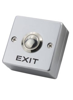 Mini Door Exit Push Button S1 Control Switch with Back Box, Square Surface Mount Zinc Alloy Case Input DC12V Output NO/COM for Access Control Door Release and Electronic Locks