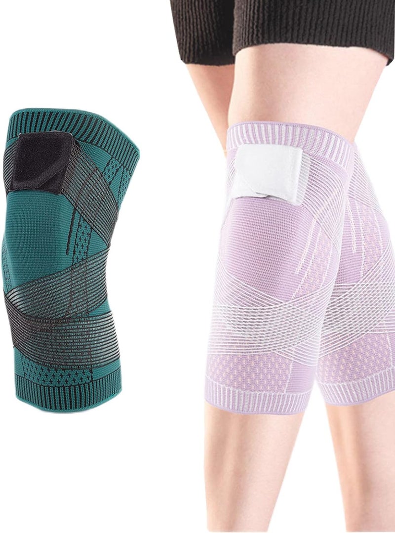 klarako Swellsock Knee Flexwrap - Knee Compression Sleeve, Swellsock Knee Brace Wrap, Click Rain Knee Compression Sleeve, Adjustable 3D High Elastic Knee Compression Sleeve for Women & Men - Image 1